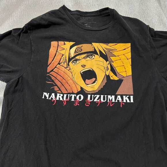 Black Naruto Uzumaki anime t-shirt size large - Picture 2 of 6